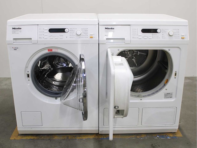 Miele w 5821 softcare system wasmachine & miele t 8827 wp softcare system ecocomfort wasdroger - afbeelding 2 van  8
