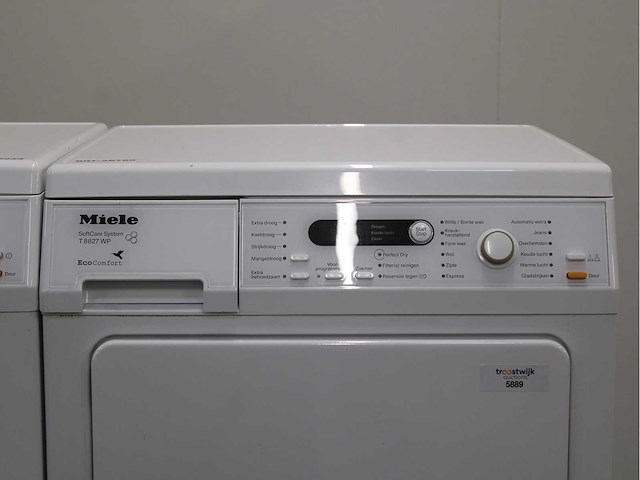 Miele w 5821 softcare system wasmachine & miele t 8827 wp softcare system ecocomfort wasdroger - afbeelding 6 van  8