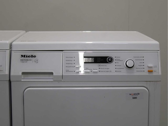 Miele w 5821 softcare system wasmachine & miele t 8861 wp edition 111 wasdroger - afbeelding 6 van  8