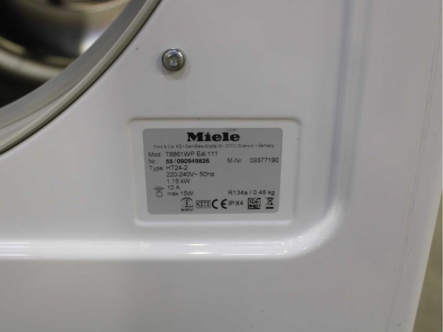 Miele w 5821 softcare system wasmachine & miele t 8861 wp edition 111 wasdroger - afbeelding 8 van  8