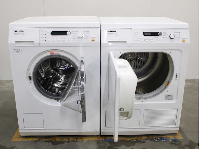 Miele w 5821 softcare system wasmachine & miele t 8861 wp edition 111 wasdroger - afbeelding 1 van  8