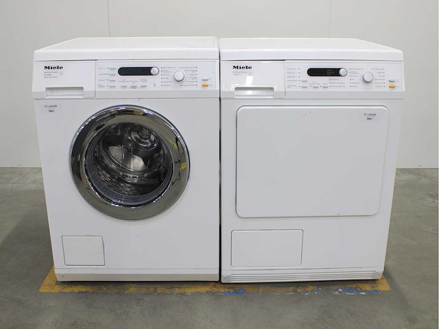 Miele w 5846 softcare system wasmachine & miele t 8841 c softcare system wasdroger - afbeelding 1 van  8