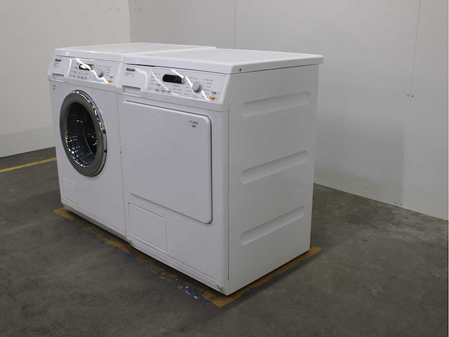 Miele w 5846 softcare system wasmachine & miele t 8841 c softcare system wasdroger - afbeelding 7 van  8