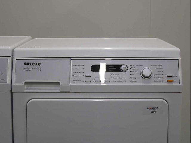 Miele w 5847 softcare system wasmachine & miele t 8843 c softcare system wasdroger - afbeelding 6 van  8