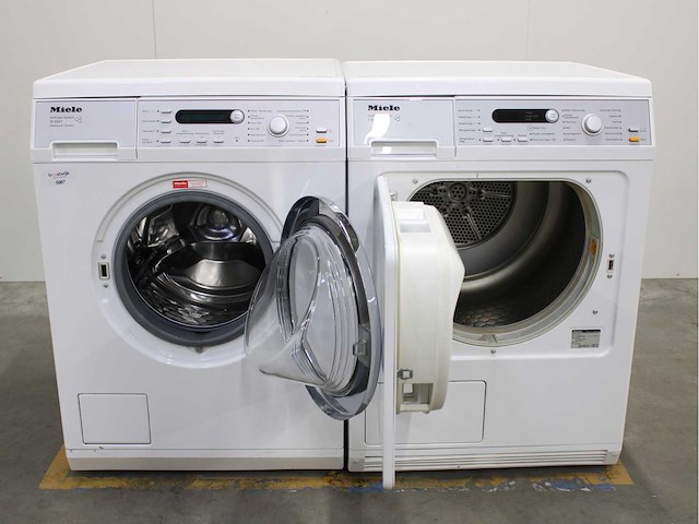 Miele w 5847 softcare system wasmachine & miele t 8843 c softcare system wasdroger - afbeelding 2 van  8