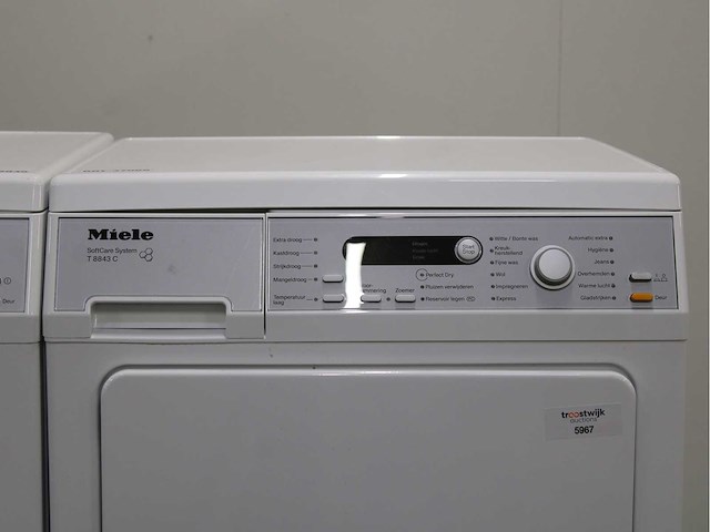 Miele w 5847 softcare system wasmachine & miele t 8843 c softcare system wasdroger - afbeelding 6 van  8