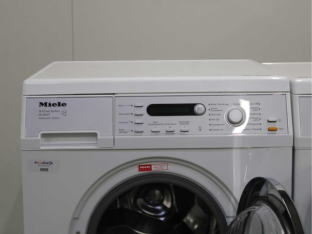 Miele w 5847 softcare system wasmachine & miele t 8843 c softcare system wasdroger - afbeelding 3 van  8