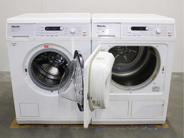 Miele w 5847 softcare system wasmachine & miele t 8847 wp softcare system ecocomfort wasdroger - afbeelding 2 van  8