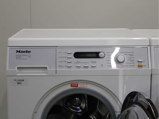 Miele w 5847 softcare system wasmachine & miele t 8847 wp softcare system ecocomfort wasdroger - afbeelding 3 van  8