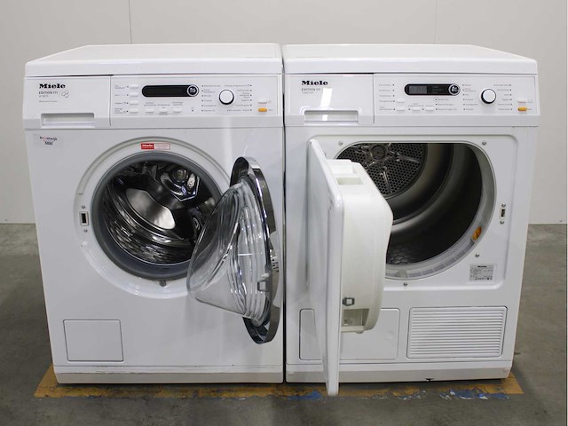 Miele w 5873 edition 111 wasmachine & miele t 8861 wp edition 111 wasdroger - afbeelding 2 van  8