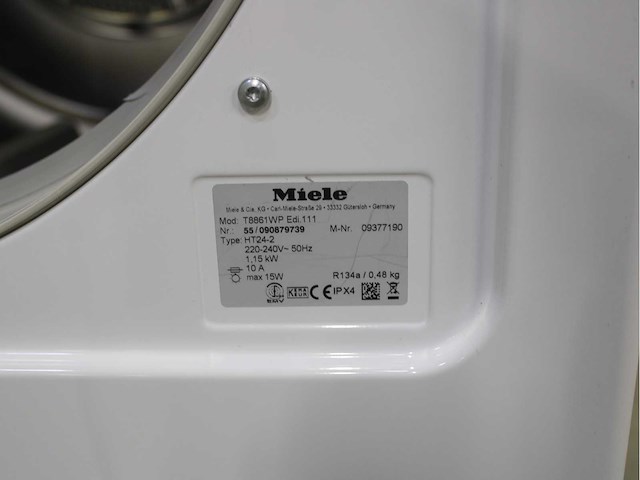 Miele w 5873 edition 111 wasmachine & miele t 8861 wp edition 111 wasdroger - afbeelding 8 van  8