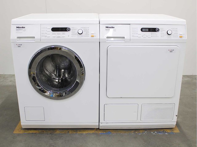 Miele w 5877 edition 111 wasmachine & miele t 8861 wp edition 111 wasdroger - afbeelding 1 van  8