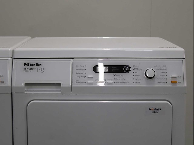 Miele w 5877 edition 111 wasmachine & miele t 8861 wp edition 111 wasdroger - afbeelding 6 van  8