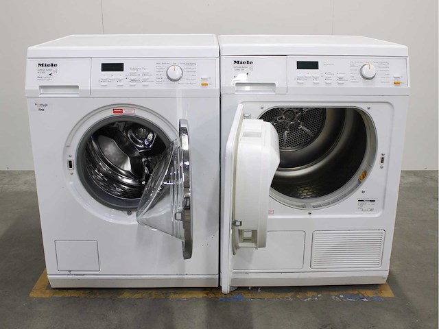 Miele w 5929 softcare system ecocomfort wasmachine & miele t 8967 wp softcare system ecocomfort wasdroger - afbeelding 2 van  7
