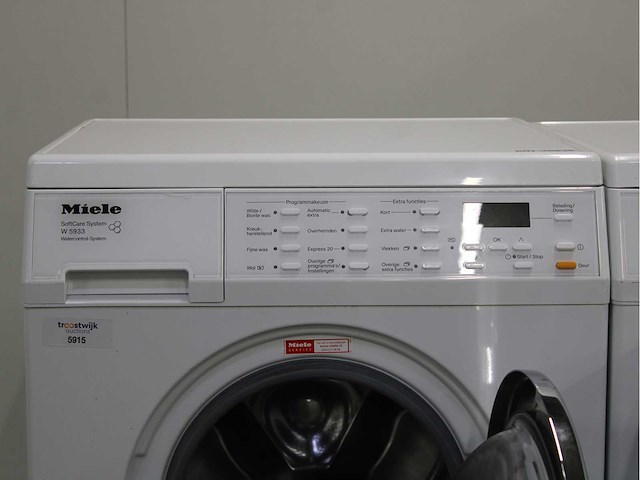 Miele w 5933 softcare system wasmachine & miele t 8841 c softcare system wasdroger - afbeelding 3 van  8