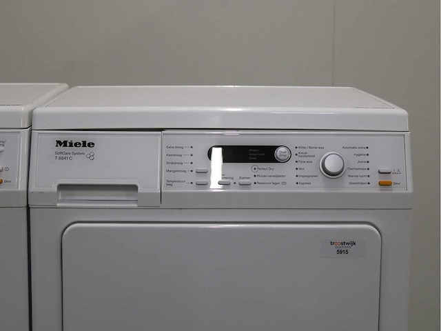Miele w 5933 softcare system wasmachine & miele t 8841 c softcare system wasdroger - afbeelding 6 van  8
