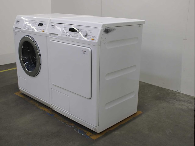 Miele w 5933 softcare system wasmachine & miele t 8841 c softcare system wasdroger - afbeelding 7 van  8