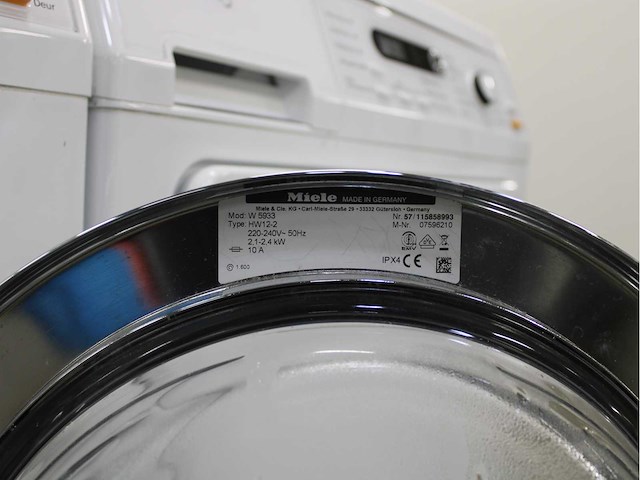 Miele w 5933 softcare system wasmachine & miele t 8861 wp edition 111 wasdroger - afbeelding 5 van  8