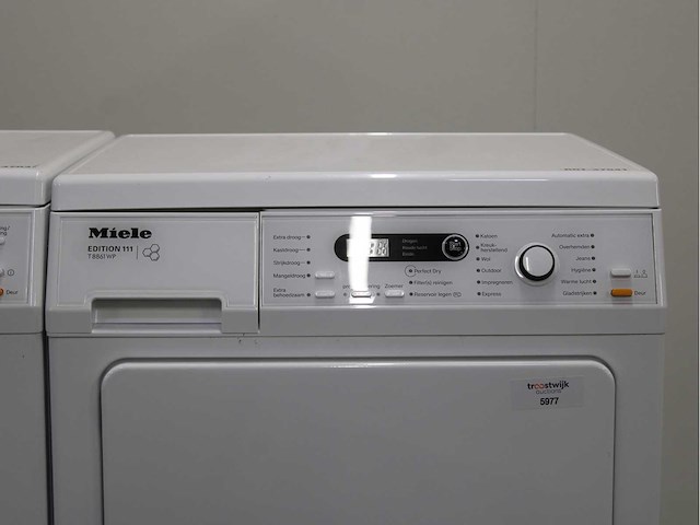 Miele w 5933 softcare system wasmachine & miele t 8861 wp edition 111 wasdroger - afbeelding 6 van  8