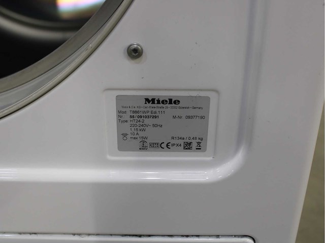 Miele w 5933 softcare system wasmachine & miele t 8861 wp edition 111 wasdroger - afbeelding 8 van  8