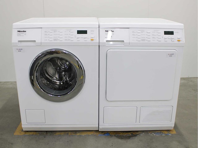 Miele w 5933 softcare system wasmachine & miele t 8937 wp softcare system ecocomfort wasdroger - afbeelding 1 van  8
