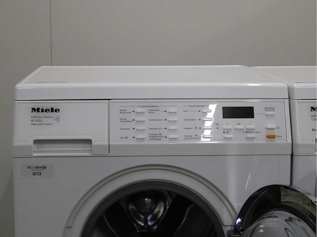 Miele w 5933 softcare system wasmachine & miele t 8937 wp softcare system ecocomfort wasdroger - afbeelding 3 van  8