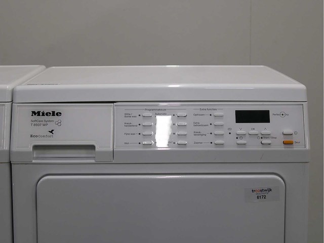 Miele w 5933 softcare system wasmachine & miele t 8937 wp softcare system ecocomfort wasdroger - afbeelding 6 van  8