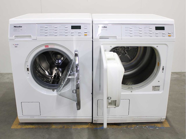 Miele w 5973 softcare system wasmachine & miele t 8663 c softcare system wasdroger - afbeelding 2 van  8