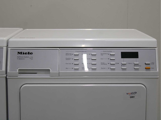 Miele w 5973 softcare system wasmachine & miele t 8663 c softcare system wasdroger - afbeelding 6 van  8