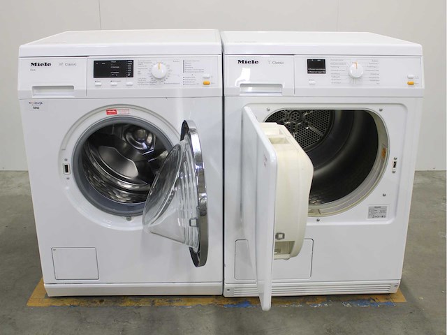 Miele w classic eco wasmachine & miele t classic wasdroger - afbeelding 2 van  8