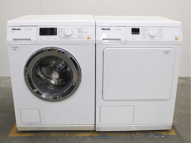 Miele w classic eco wasmachine & miele t classic wasdroger - afbeelding 1 van  8