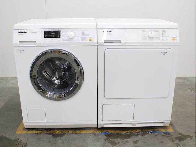 Miele w classic ecocomfort wasmachine & miele t 4263 c softcare system wasdroger - afbeelding 1 van  8