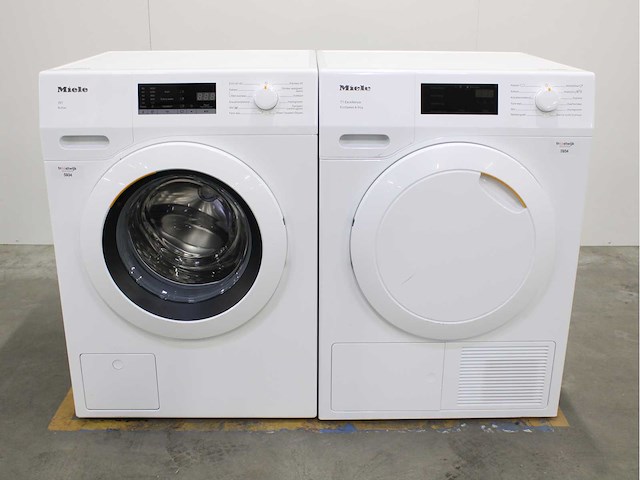 Miele w1 active wasmachine & miele t1 excellence ecospeed wasdroger - afbeelding 1 van  7