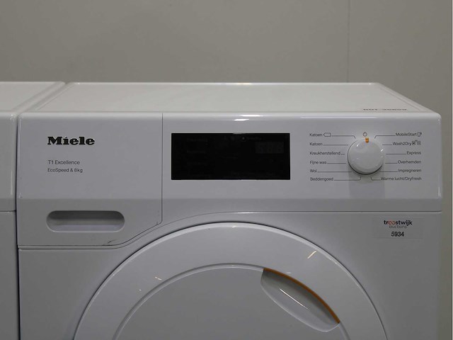 Miele w1 active wasmachine & miele t1 excellence ecospeed wasdroger - afbeelding 6 van  7