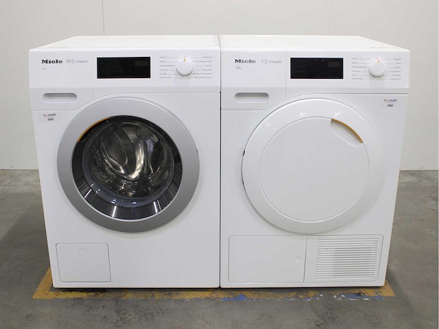 Miele w1 classic eco wasmachine & miele t1 classic eco wasdroger - afbeelding 1 van  8