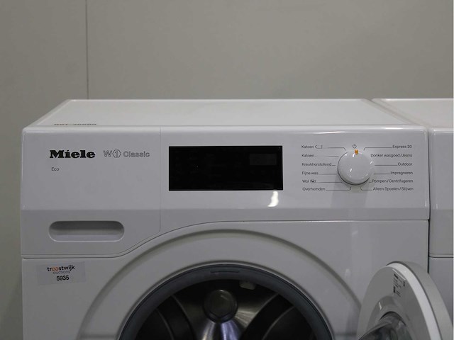 Miele w1 classic eco wasmachine & miele t1 classic eco wasdroger - afbeelding 3 van  8