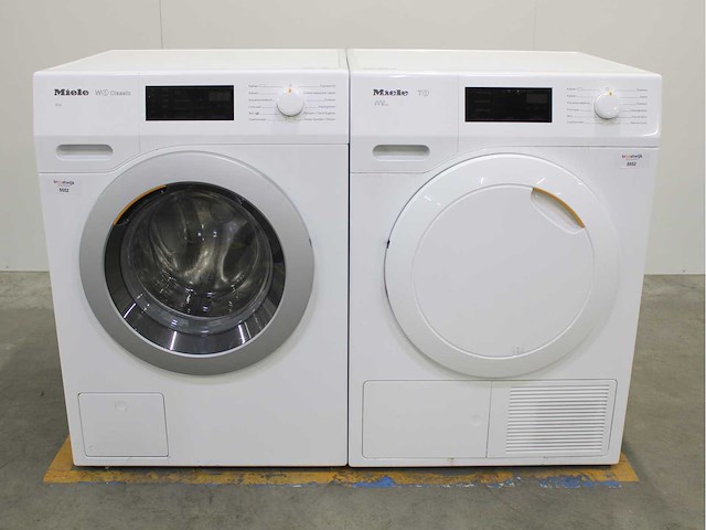 Miele w1 classic eco wasmachine & miele t1 eco wasdroger - afbeelding 1 van  8