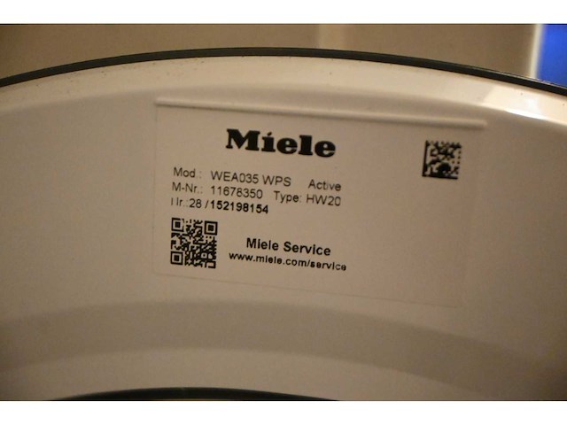 Miele w1 excellence wea035 wps hw 20 wasmachine - afbeelding 5 van  5