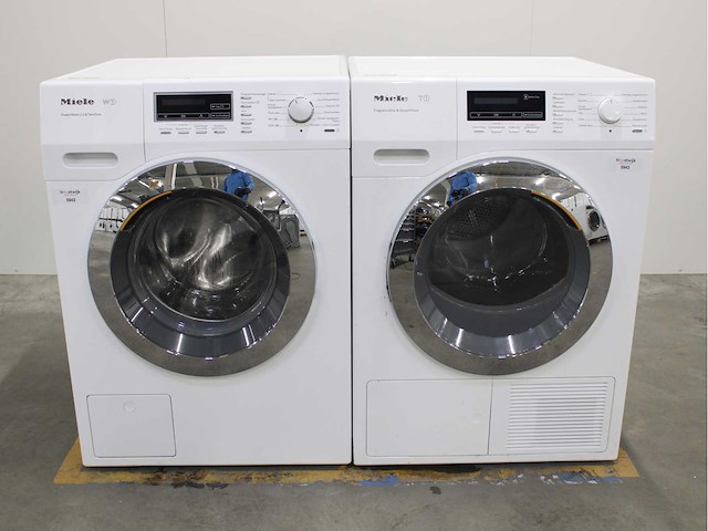 Miele w1 powerwash 2.0 & twindos wasmachine & miele t1 fragrancedos & steamfinish wasdroger - afbeelding 1 van  8