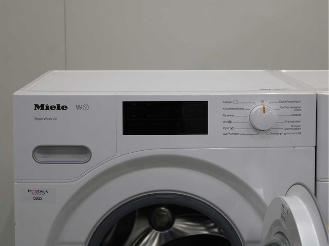 Miele w1 powerwash 2.0 wasmachine & miele t1 eco wasdroger - afbeelding 3 van  8