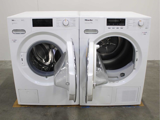 Miele w1 powerwash 2.0 xl wasmachine & miele t1 steamfinish & eco wasdroger - afbeelding 2 van  8