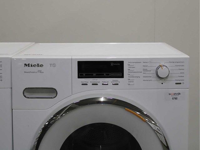Miele w1 powerwash 2.0 xl wasmachine & miele t1 steamfinish & eco wasdroger - afbeelding 6 van  8