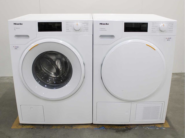 Miele w1 selection wasmachine & miele t1 selection ecospeed wasdroger - afbeelding 1 van  8