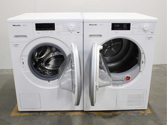 Miele w1 wasmachine & miele t1 wasdroger - afbeelding 2 van  8