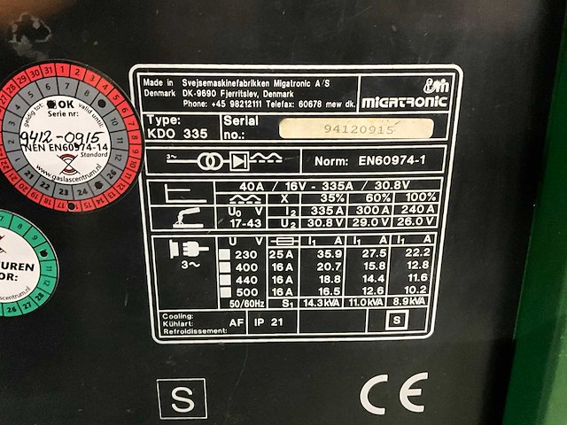 Migatronic dynamig 335 mig lasapparaat - afbeelding 8 van  8