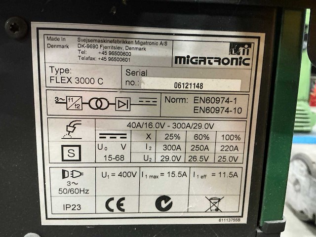 Migatronic flex 3000 c mig lasapparaat - afbeelding 5 van  13