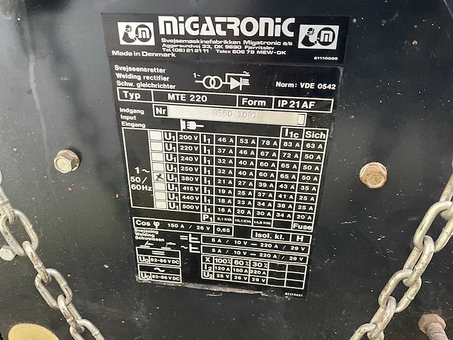 Migatronic mte 220 tig-lasmachine - afbeelding 5 van  5