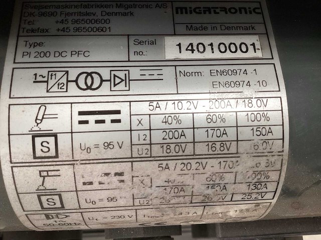 Migatronic pi 200 dc elektrode lasapparaat - afbeelding 8 van  8