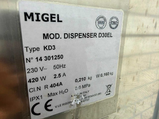 Migel - kd3 zelftapper - ijsblokjesmachine - afbeelding 5 van  5