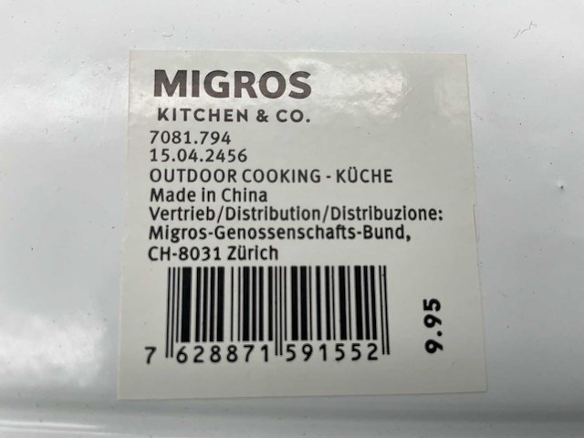Migros chief of the bbq metalen wandbord (96x) - afbeelding 3 van  4